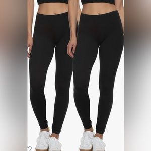 Felina 4 PACK Velvety Soft Leggings for Women Black